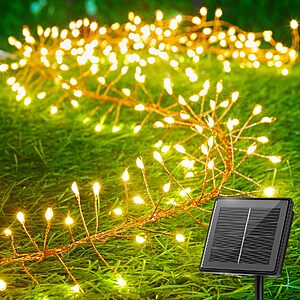 Brightown 120-LED 8-Mode Warm White Outdoor Solar String Lights $4.49
