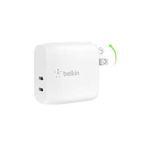 40W Belkin Dual Port USB-C PD Wall Charger Block $16.15