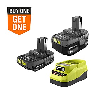 RYOBI ONE+ 18V Starter Kit w/ 2.0Ah & 4.0Ah Battery & Charger & FREE Bonus Tool $99 + Free Shipping