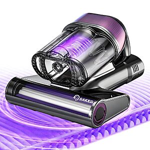 Saker Handheld Mattress Vacuum Cleaner w/ 16KPa Suction,UVC Light & 140°F Heated Air $44.99 + Free Shipping
