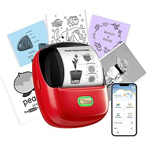 ORGSTA Sticker Printer,300 DPI Ultra-Clear Mini Portable Sticker Maker with Banner Printing Function $9.99