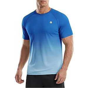 PINSPARK Men's Quick Dry UPF 50+ Workout T-Shirt (Various) $8.99