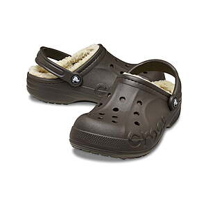 Crocs Unisex Baya Lined Clogs (Espresso) $20 [Limited Sizes