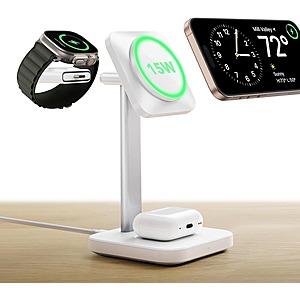 ESR 3 in 1 Wireless Charging Station 15W MagSafe Charger Stand for iPhone (White) $12.99 + Free Shipping w/Prime or $35