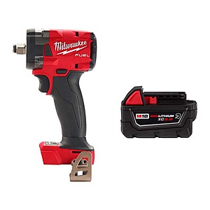 Milwaukee M18 FUEL GEN-3 18V 1/2 in.CP Impact Wrench w/Friction Ring w/5.0 ah Resistant Battery Lithium-Ion Brushless Cordless $206