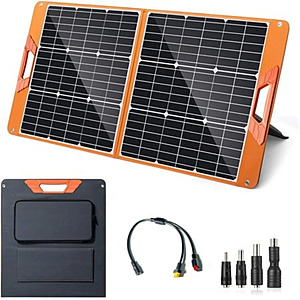 SOLUPUP 100W Folding Portable Solar Panel for Power Stations,18VDC with 5V USB + Free Shipping $46.00