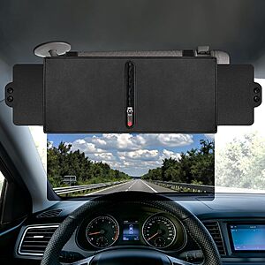 Veharvim UV400 Polarized Anti-Glare Car Sun Visor Extender (Red Zipper) $9.99 + Free Shipping w/ Prime or on $35