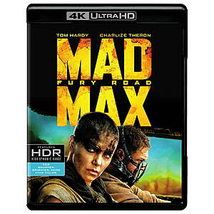 Mad Max: Fury Road 4K UHD Physical Disc $10.99 free Shipping at Walmart.com