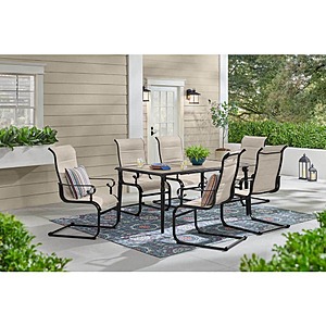 7-Piece Glenridge Falls Metal Padded Sling Rectangular Outdoor Dining Set (Beige) $398 + Free Shipping