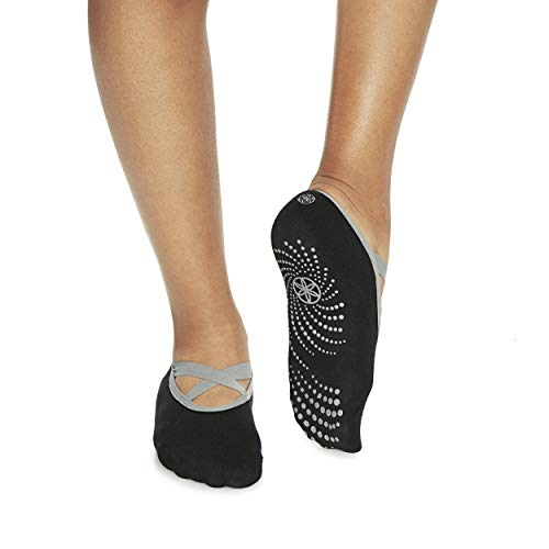 Gaiam Grippy Yoga Socks,Non-S...ip,Barre & Pilates (Blk/Grey
