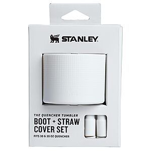 Stanley Quencher Silicone Boot & Straw Cover Cap Set for 20/30-Oz Tumbler (Pale Stone or Sand) $4 + Free Shipping w/ Prime or on $35