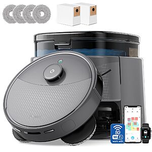 Lefant Robot Vacuum and Mop,20000Pa Suction,90-Day Self-Emptying,Obstacle Avoidance,Auto Mop Washing & Drying,M3 Max $149.99