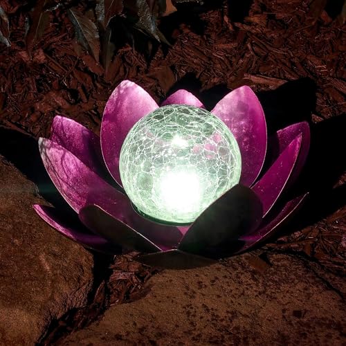 MooneLit Creations MCSLOTUS-V...Waterproof Metal Outdoor Décor
