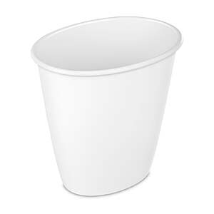Sterilite 1.5 Gal Small Bathroom Plastic Trash Can with No Lid,White $0.98