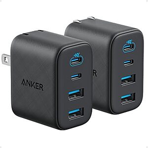 24.99* | 2-Pk Anker Zolo 4-Port up to 50W USB-C & USB-A Wall Chargers at Amazon