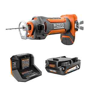 RIDGID 18V Drywall Cut-Out Tool Kit w/ 2.0Ah Battery & Charger $79 + Free Shipping