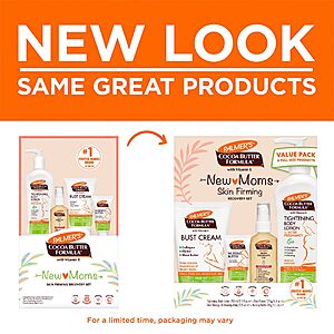 Palmer's Cocoa Butter Formula New Moms Skin Recovery Postpartum Essentials,Body Lotion (8.5 oz) + Nursing Butter (1.1 oz) + Bust Cream (4.4 oz) + Skin Therapy Oil (2 oz) $19.97