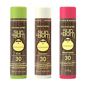 0.15-Oz Sun Bum SPF 30 Sunscreen Lip Balm (Kiwi,Coconut or Watermelon) $2.65 w/ S&S + Free Shipping w/ Prime or on $35