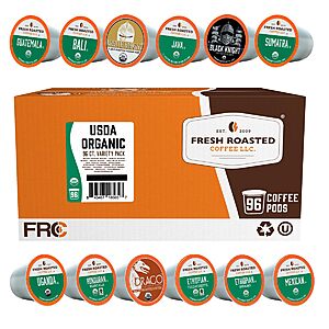 96-Count Fresh Roasted Coffee USDA Organic Coffee Pod Variety Pack $20.90 w/ Subscribe & Save