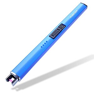 Electric Candle Lighter Plasma Arc Lighters Windproof & Flameless with USB Rechargeable Battery Double Safety Switch (Sapphire Blue) $3.94 + Free Shipping w/ Prime or on $35