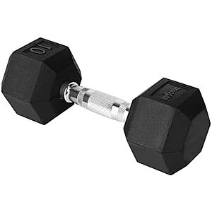 9.59 | 10-Lbs Yes4All Chrome Grip Encased Hex Dumbbell at Amazon