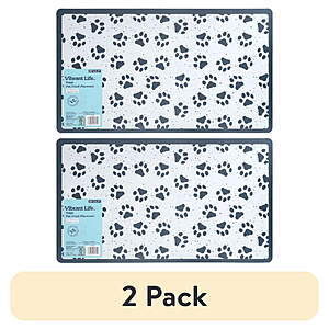 2 Pk Vibrant Life Vinyl Pet Food Placemat,Blue Paws(20" x 11.5") $5.24 + Free S&H w/ Walmart+ or $35