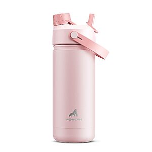 Amazon – Kids Water Bottle for School:2-in-1 Straw Spout Lid with Soft Animal Head,Leakproof,- $7.49 w/ Code