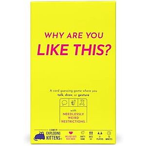 AC] $10 | Exploding Kittens Why are You Like This 2+ Players - Talking,Drawing,& Gesturing Guessing Game at Amazon