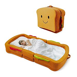 liftoza Toddler Travel Bed Sandwich Style - Portable Toddlers Floor Beds,Foldable Soft Foam Travel Crib for Baby and Kid $84.99