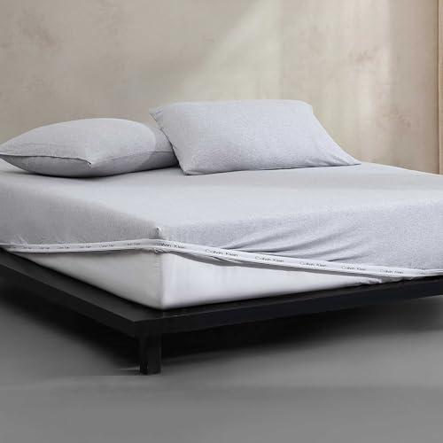 Calvin Klein - Queen Sheet Set...ocket,Modern Cotton Grey Blue