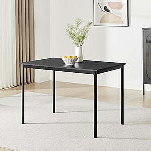 Mainstays Casual Wood & Metal Rectangular Indoor Table (Black Finish) $39.14 + Free Shipping