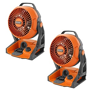 Ridgid 18V Cordless Hybrid Jobsite Fan 2-Pack (Tools Only) $99