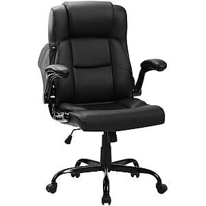 Jonpony Big and Tall Wide Seat Office Chair (Black) $64.99 + Free Shipping