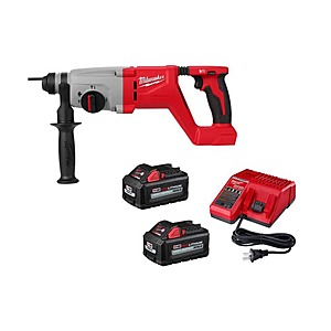 Milwaukee M18 18V Lithium-Ion Brushless Cordless 1 in.SDS-Plus D-Handle Rotary Hammer w/ Two 6.0 Ah Battery and Charger $269