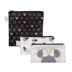 11.70:Bumkins Disney Reusable Sandwich and Snack Bags,3-pk Love,Minnie