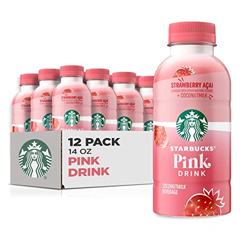 Starbucks Pink Drink,Strawber...t Milk,14oz Bottles (12 Pack