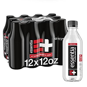 SnS,AC] $3.49* | 12-Pack 12-Ounce Essentia Ionized Alkaline Water at Amazon
