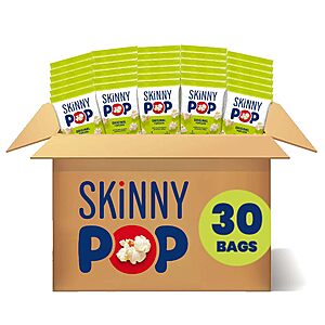 13.65 or less S&S Clip Q:SkinnyPop Popcorn,Original,Whole Grain,Dairy-Free Snack,0.65oz Bags (30ct) AMZ