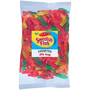 5-Pound Swedish Fish Assorted Soft & Chewy Gummy Candy $16.03 w/ S&S + Free Shipping w/ Prime or on $35