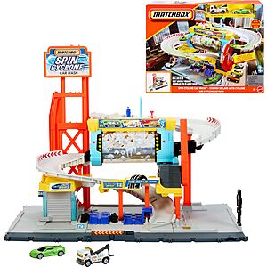 Matchbox Car Wash Track Set with 1:64 Corvette & Tow Truck $27 + Free S&H w/ Prime or $35
