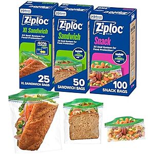 NEW,SnS,AC] $4.28 | Ziploc 175 Count Sandwich and Snack Bags at Amazon