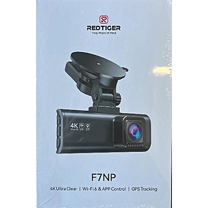 REDTIGER F7NP DASH CAM,4K Wifi GPS 2CH 128gb (SD Card Included )DASH CAM