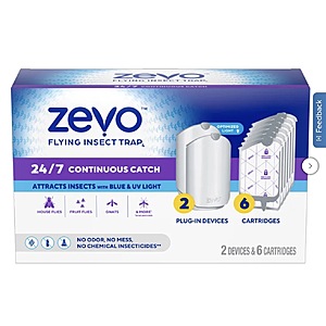 Zevo Flying Insect Trap Starter Kit,2 Devices + 6 Refills $39.99 Free Shipping Costco.cok