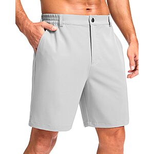 Pudolla Men's Lightweight Stretch Quick-Dry Golf Shorts (5"/7"/9" Inseams,various) from $13.75