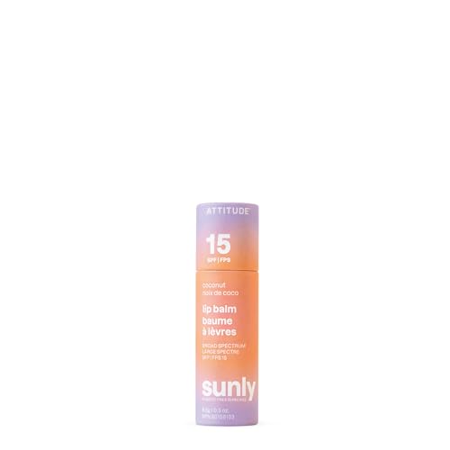 ATTITUDE Plastic-free Lip Balm...Cruelty-free,Coconut,0.3 Oz