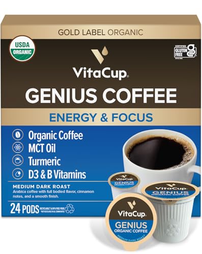 VitaCup Organic Genius Keto Co...w/Keurig K-Cup Brewers,24 Ct