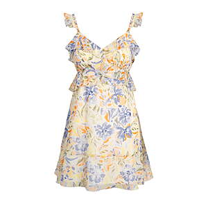 Jessica Simpson Women's Salma Ruffle Mini Dress (Ecru- Watercolor Floral) $9