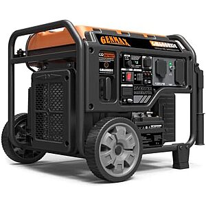 GENMAX Portable Inverter Generator,6000W open frame Gas Powered High Speed Engine with Electric Start $467.49