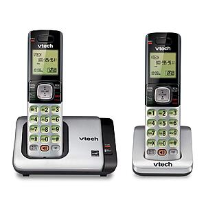 29.99:VTech CS6719-2 2-Handset Cordless Phone with Caller ID/Call Waiting,Silver