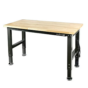 48" x 20" Frontier Adjustable Height Workbench w/ Built-In Power Strip $129 + Free S&H